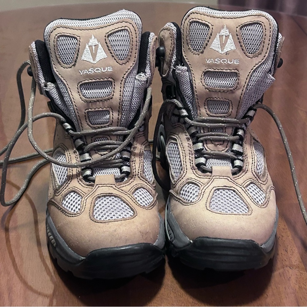 Vasque Breeze GTX Vibram Women Waterproof Hiking Trail Boots Size 8 Tan Gray - Picture 10 of 16